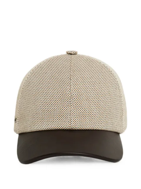 Ferragamo baseball cap with leather peak