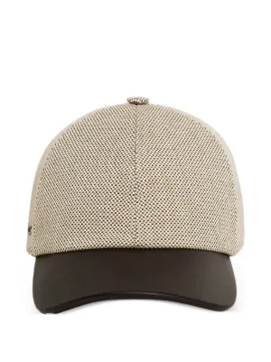 Ferragamo baseball cap with leather peak
