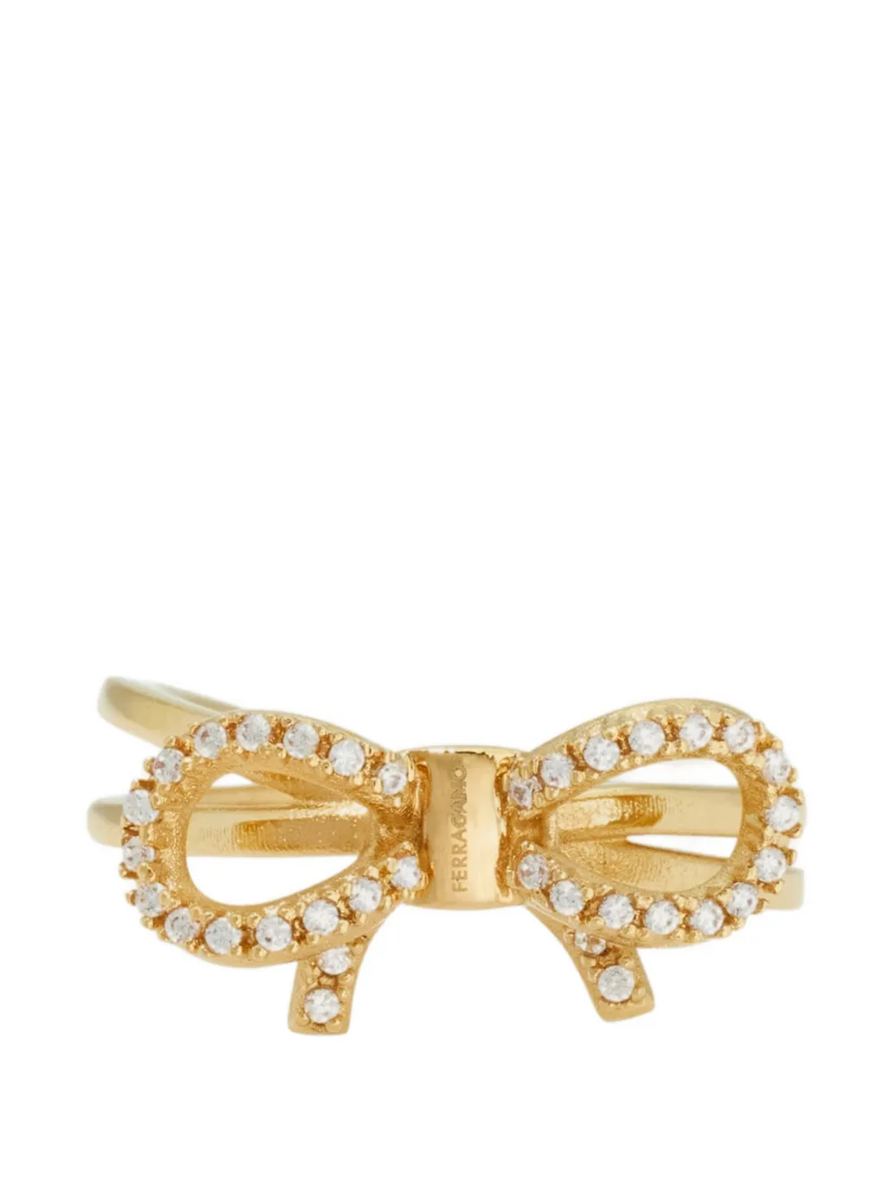 Ferragamo Vara bow ring (54 mm) - Oro
