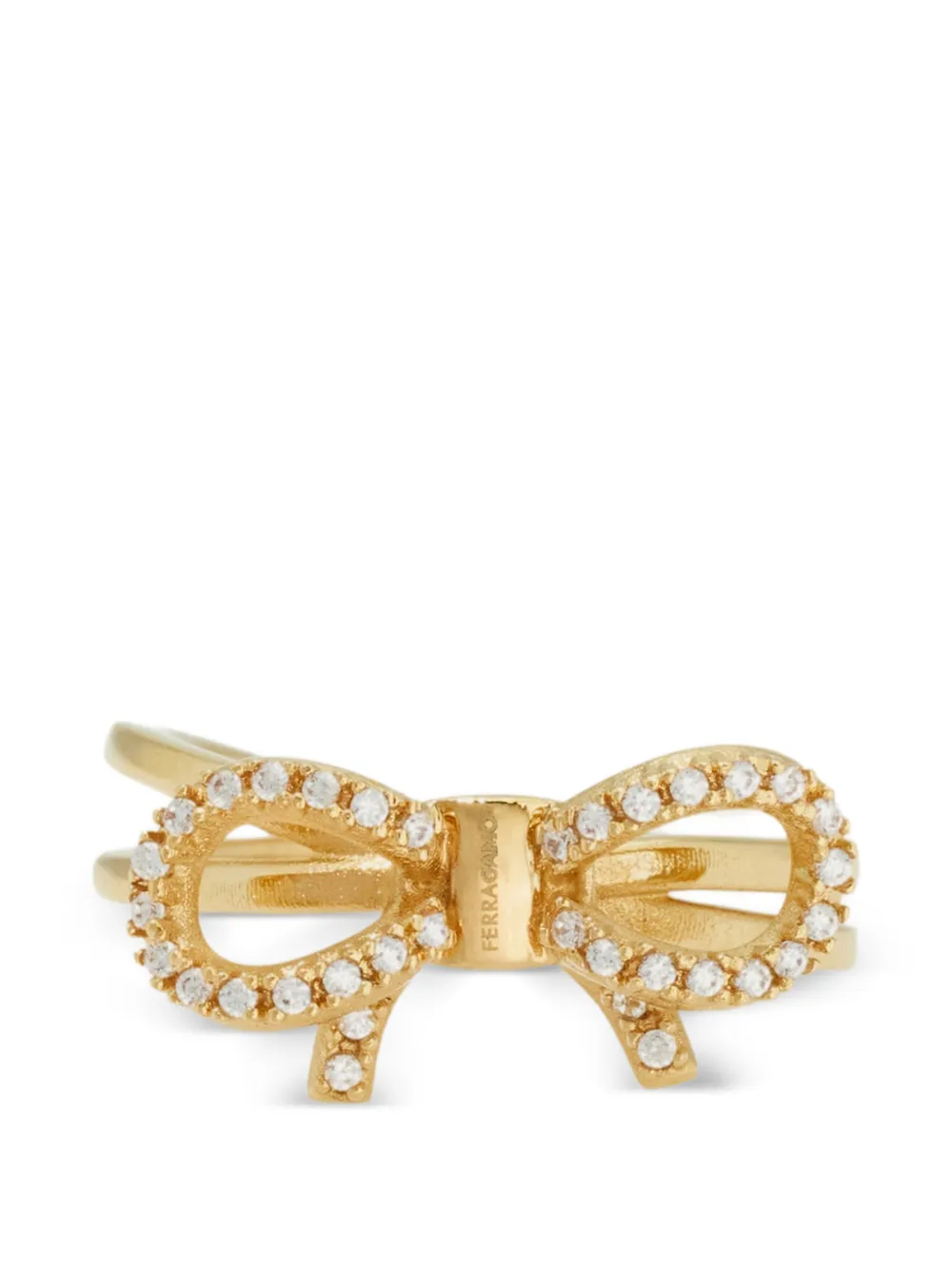 Ferragamo Vara bow ring (54 mm) - Oro
