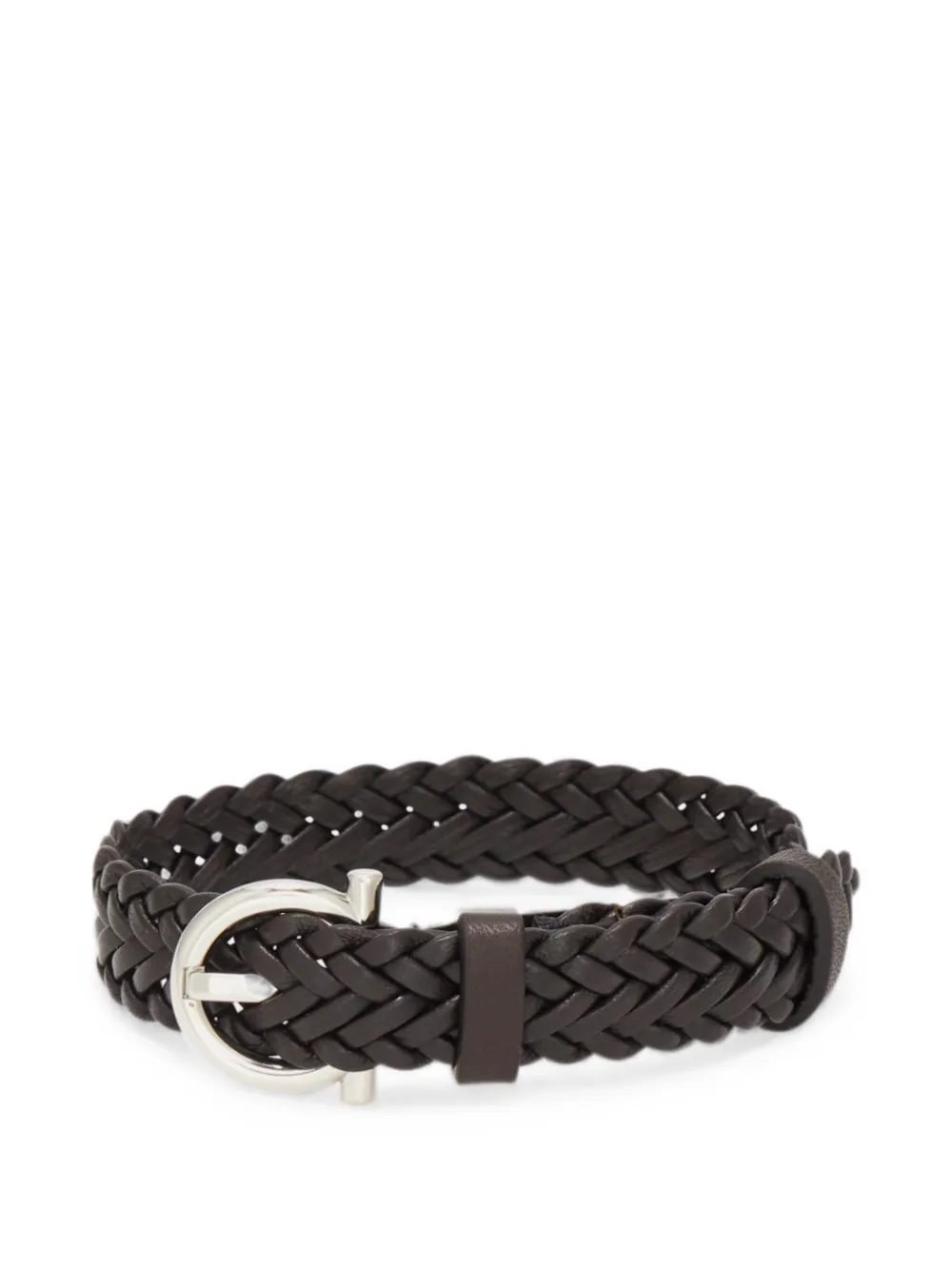 Ferragamo woven bracelet with Gancini clasp - Brown