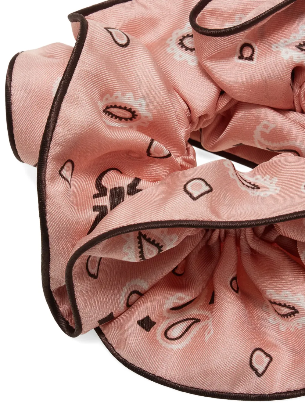 Ferragamo Zijden scrunchie met ganciniprint Roze