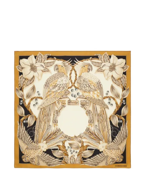 Ferragamo bird-print silk scarf