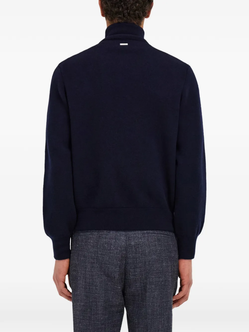 Ferragamo Suède jack met gebreide details Blauw