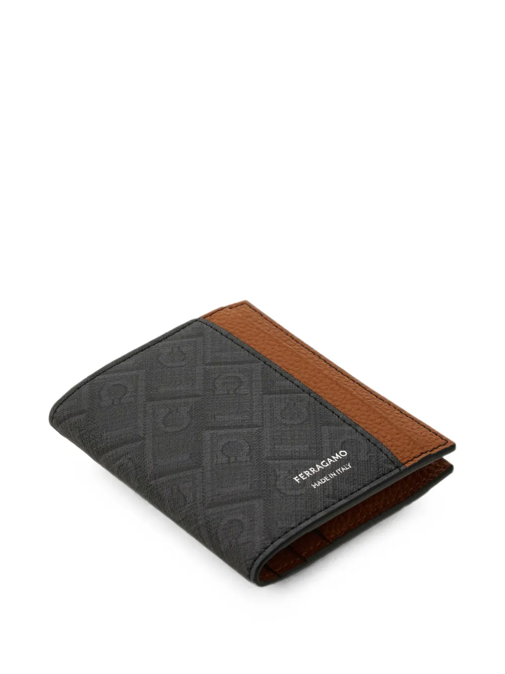 Ferragamo Gancini portemonnee met monogram-patroon Zwart