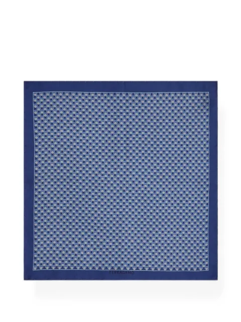 Ferragamo Tournament print silk pocket square - Citymatch Capsule