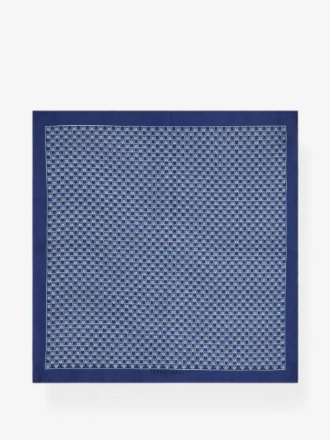 Ferragamo Tournament print silk pocket square - Citymatch Capsule