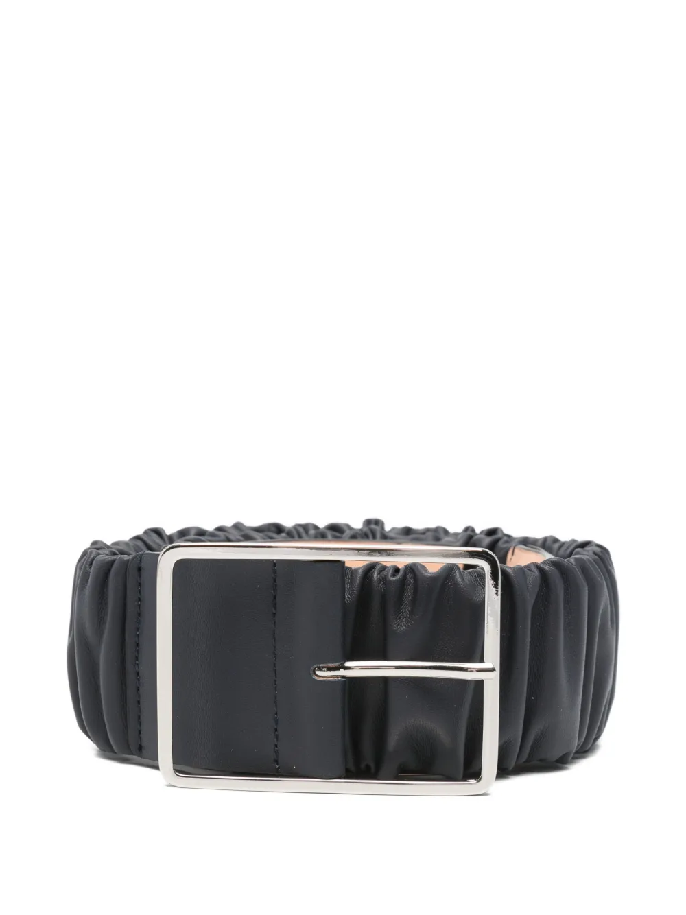 AGL Mabel ruched leather belt - Blu