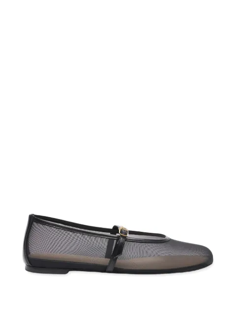 Stuart Weitzman Bareitall mesh buckle-fastening ballet flats