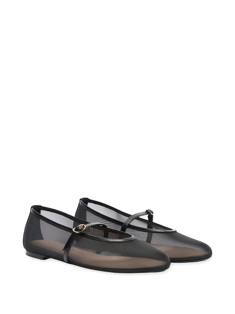 Stuart Weitzman Bareitall mesh buckle-fastening ballet flats Wit