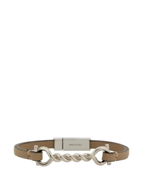Ferragamo Gancini leather bracelet (18 cm)