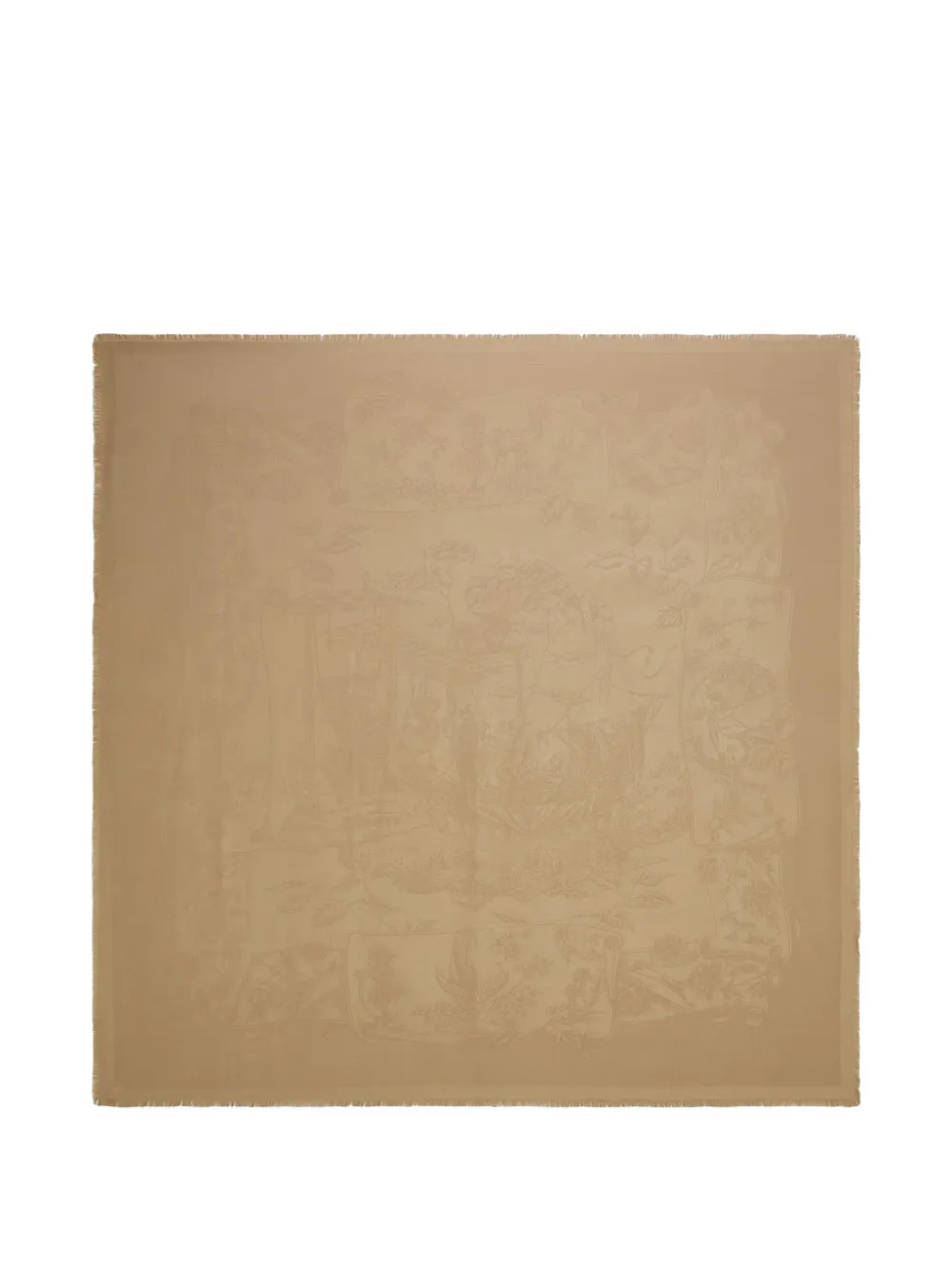 Ferragamo silk jacquard shawl - Neutrals