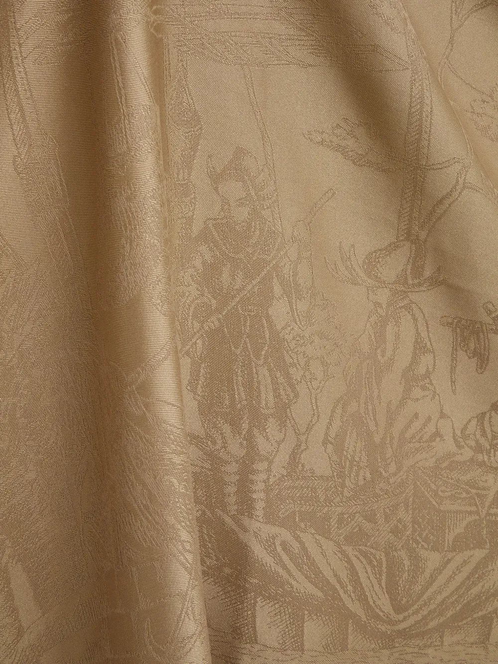 Ferragamo Gebreide sjaal met franje en jacquard Beige