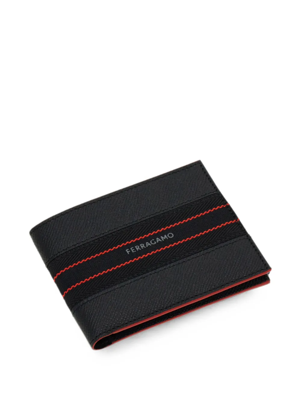 Ferragamo Portemonnee met logo Zwart