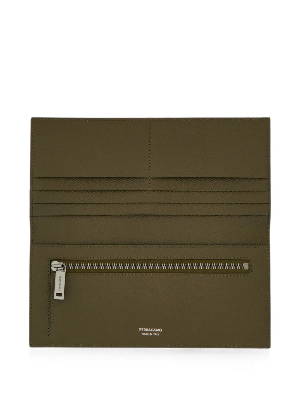 Ferragamo Gancini portemonnee Groen