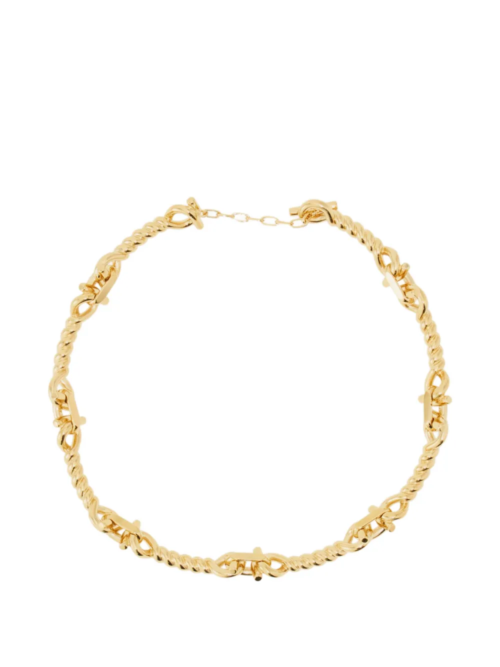 Ferragamo Twisted chain Gancini necklace - Oro