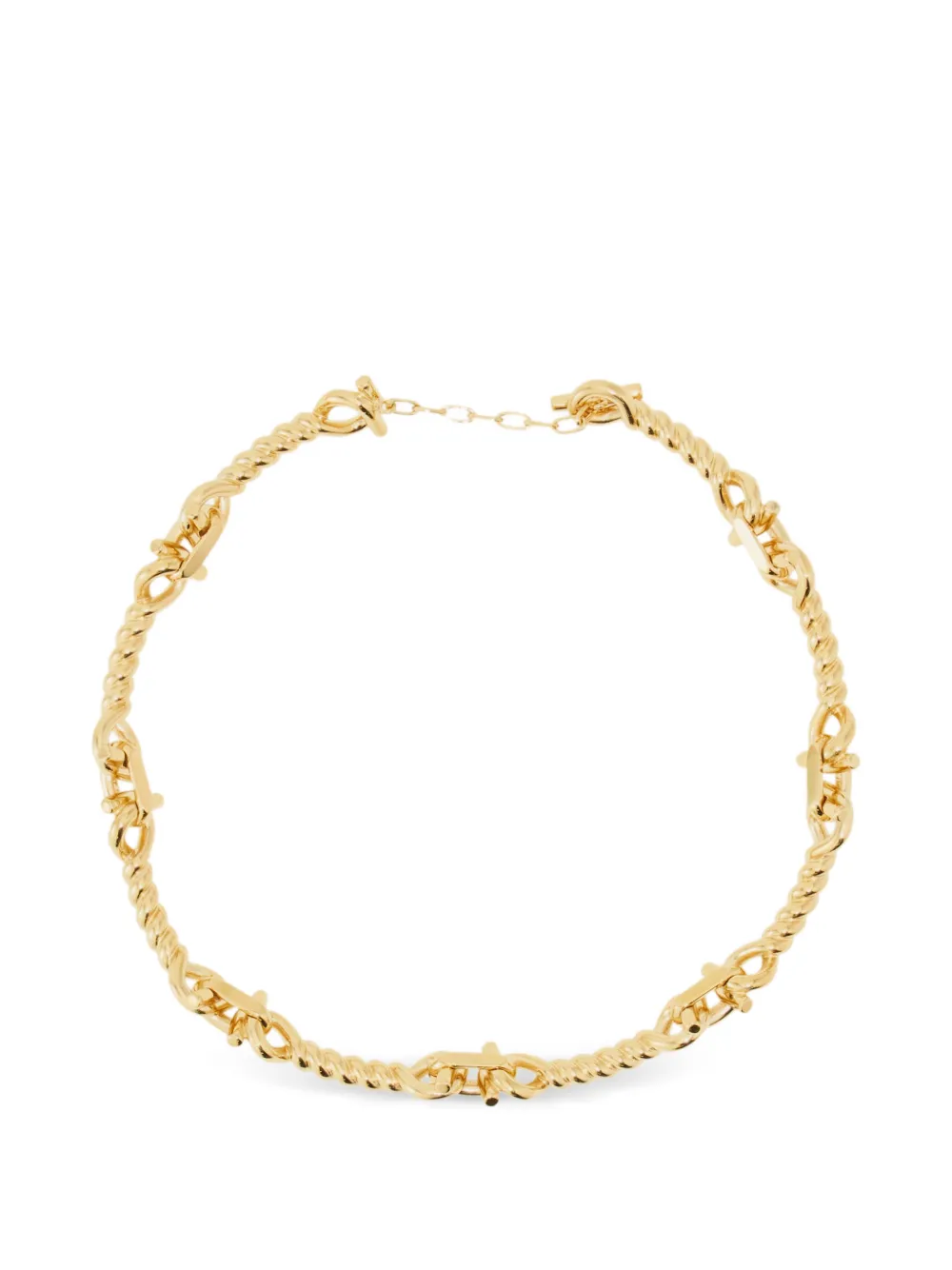 Ferragamo Twisted chain Gancini necklace - Oro