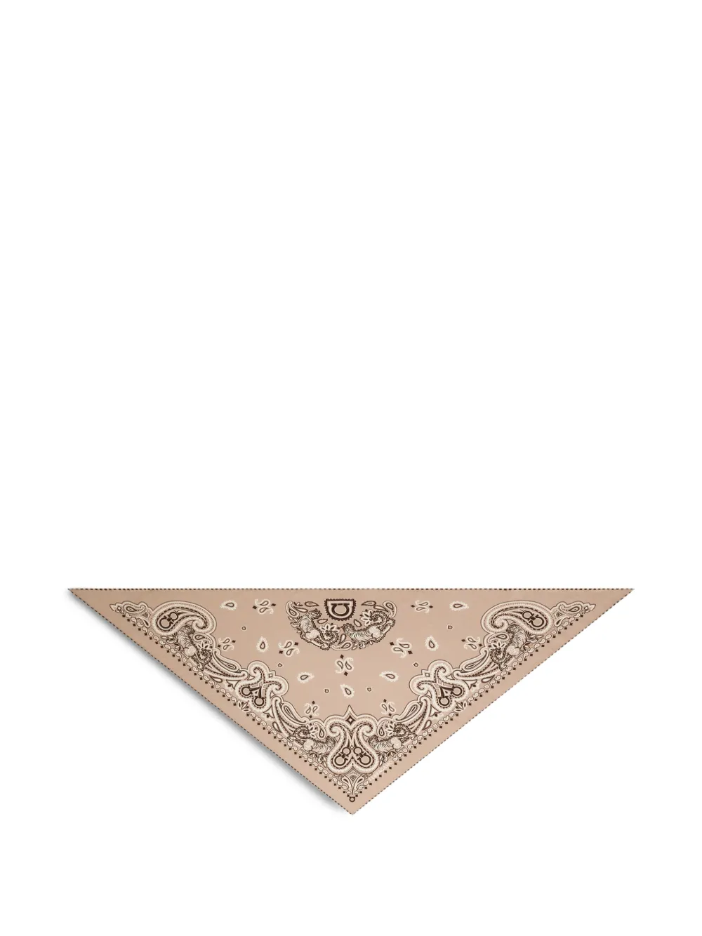 Ferragamo Arabesque-print triangle scarf - Neutrals