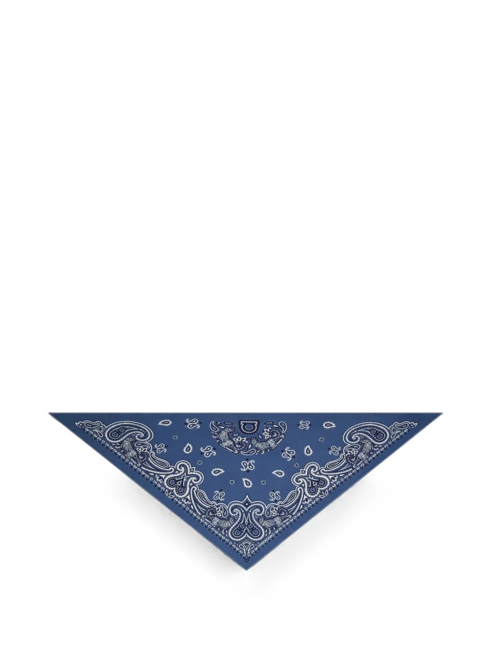 Ferragamo Arabesque print triangle scarf - Blu