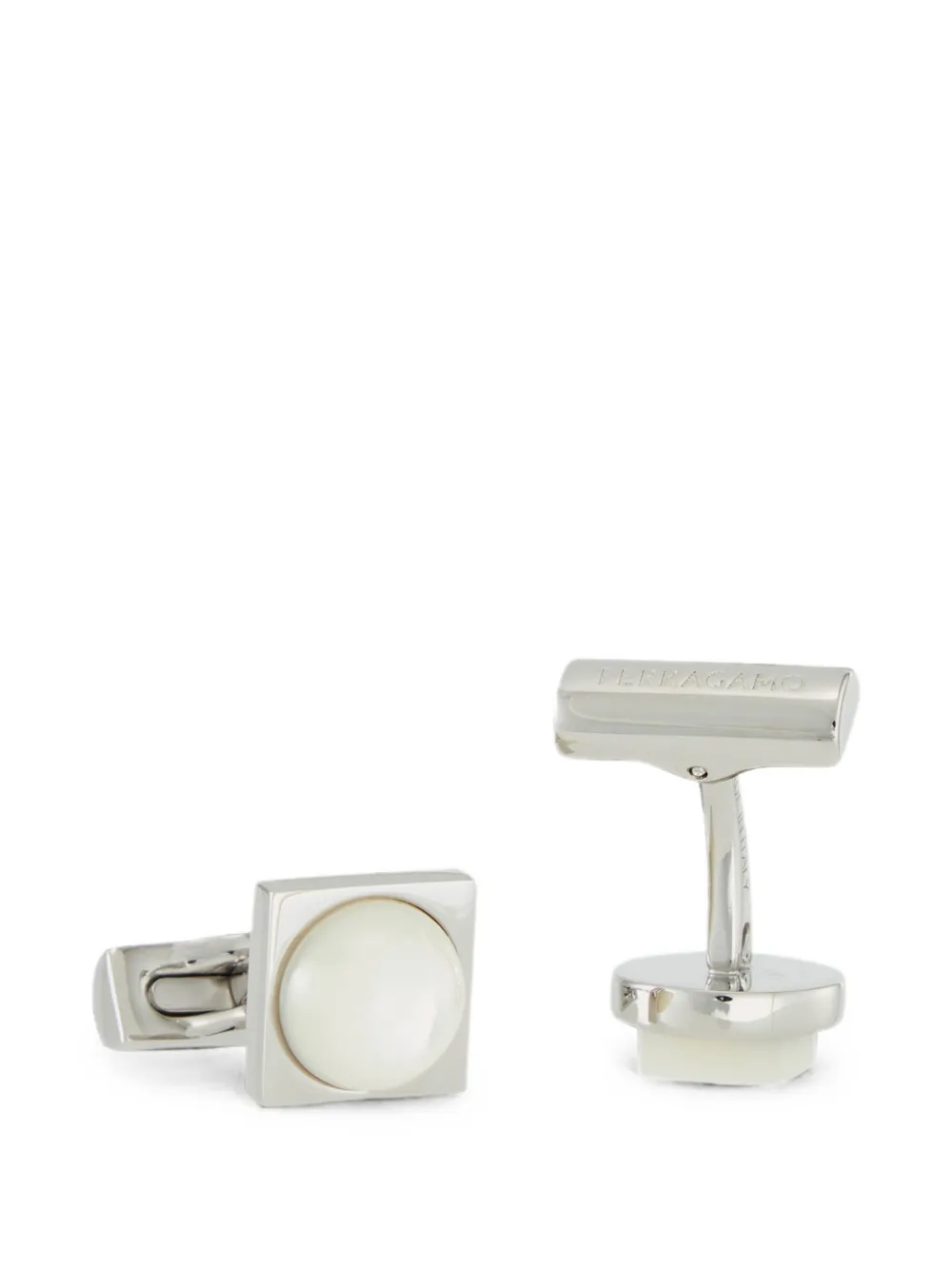 Ferragamo Manchetknopen met parel Zilver