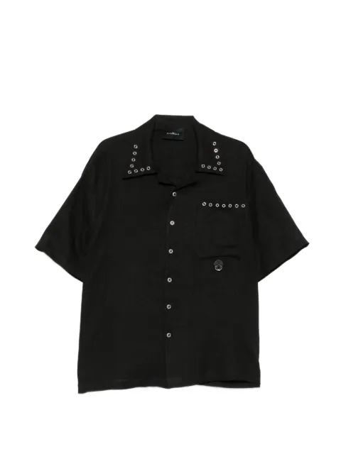 John Richmond eyelet-embellished short-sleeve shirt