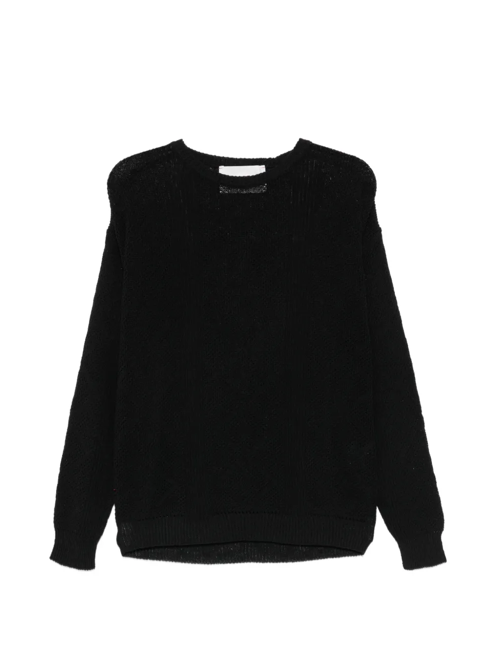 Amaranto Open-knit Sweater In Black