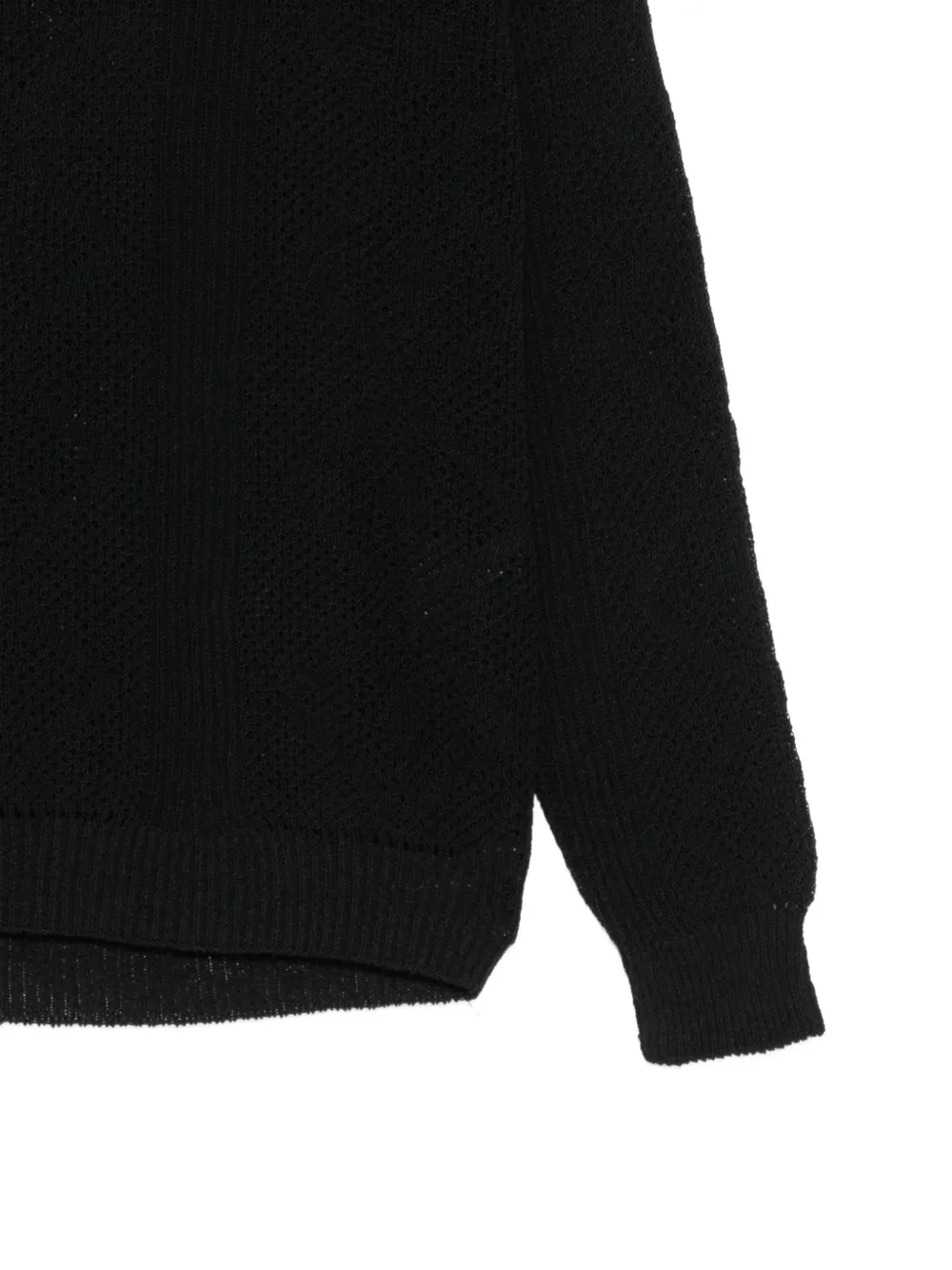  Amaránto Pull En Maille Ajourée - Noir 