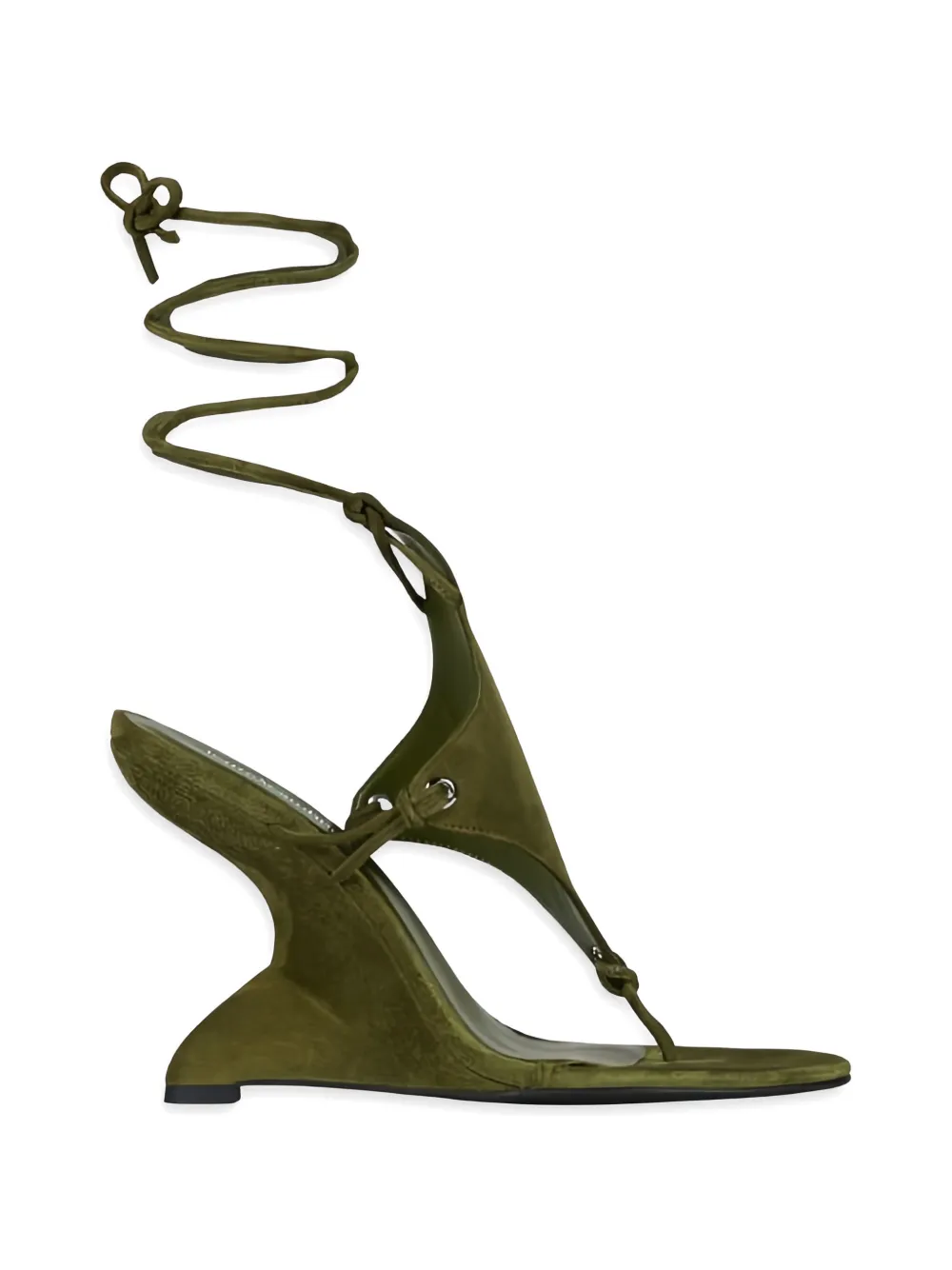 Jeffrey Campbell Pachouli lace-up wedge sandals Groen