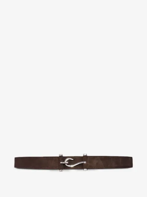 Edhen Milano hook-buckle suede belt