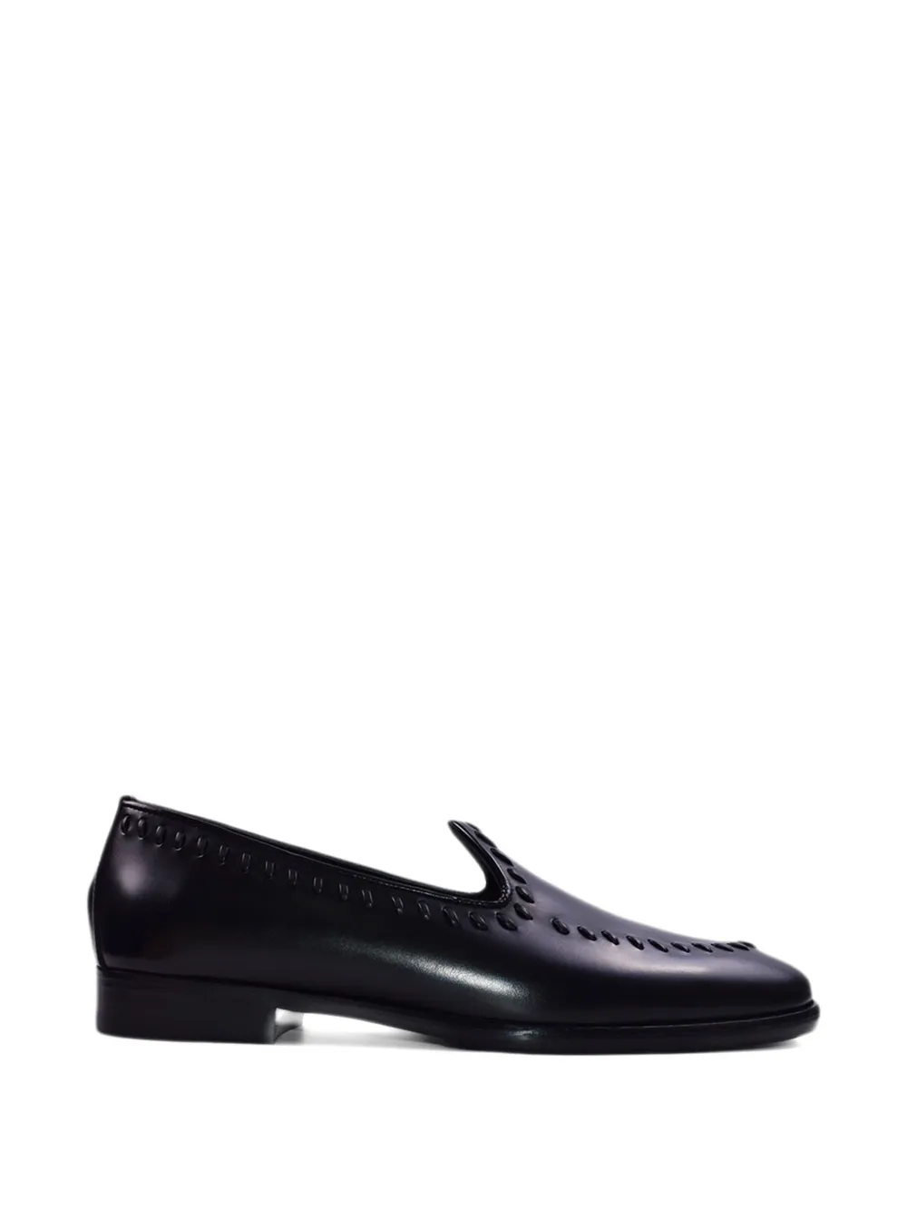 Edhen Milano embossed leather loafers - Nero