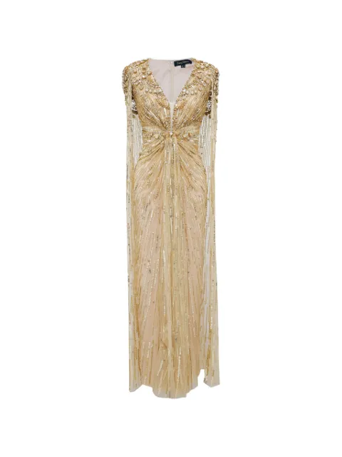 Jenny Packham Lotus Lady cape-style gown