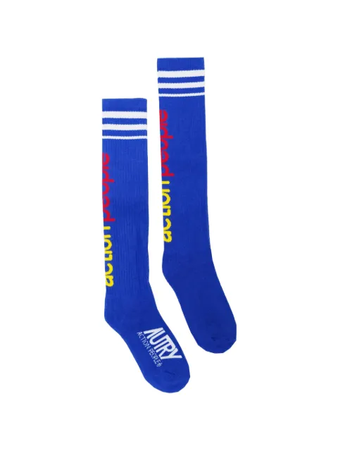 Autry logo-print striped-trim socks