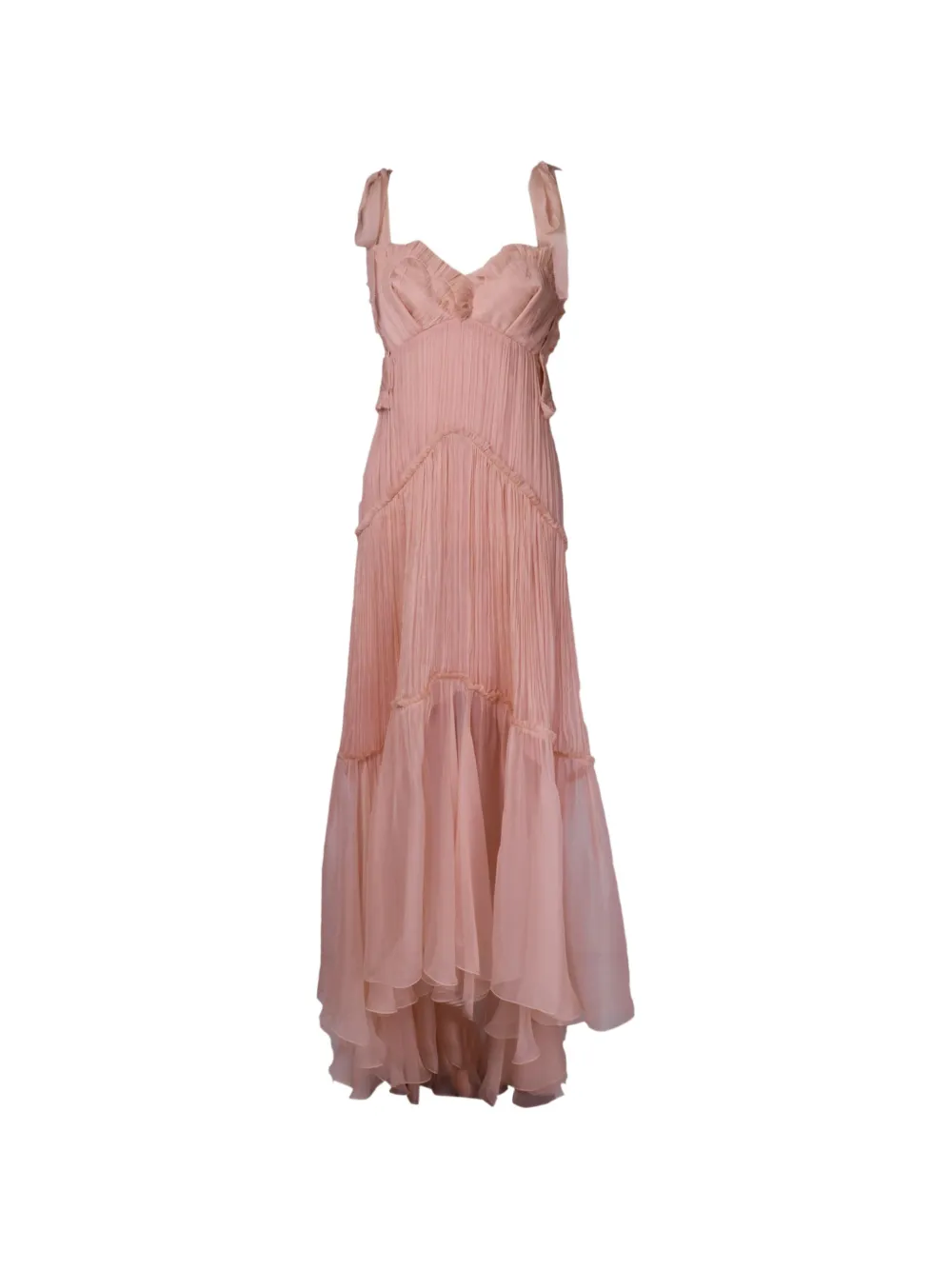 Maria Lucia Hohan pleated sweetheart-neck dress - Rosa