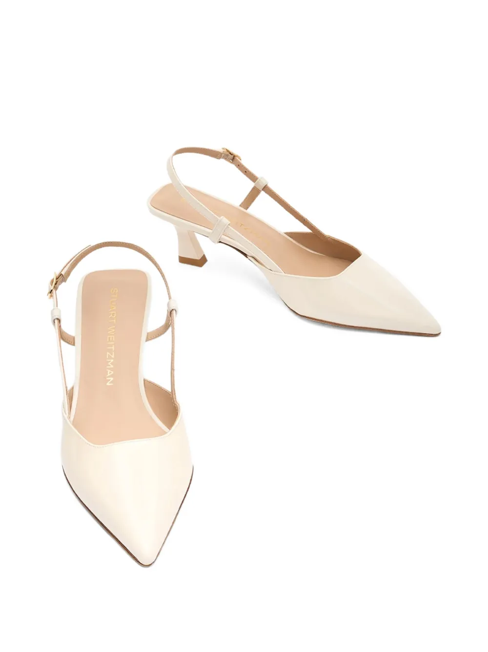 Stuart Weitzman Vinnie pointed-toe sandals Beige