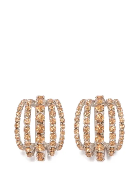 Silvia Gnecchi shells crystal-embellished earrings