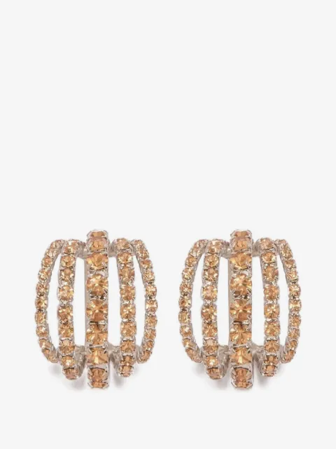 Silvia Gnecchi shells crystal-embellished earrings