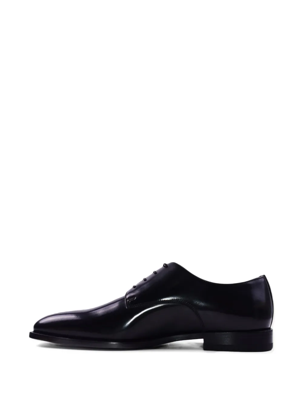 Doucal's tapered leather lace-up shoes Zwart