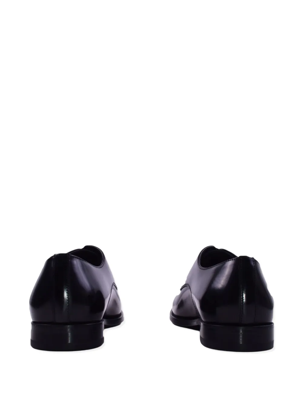 Doucal's tapered leather lace-up shoes Zwart