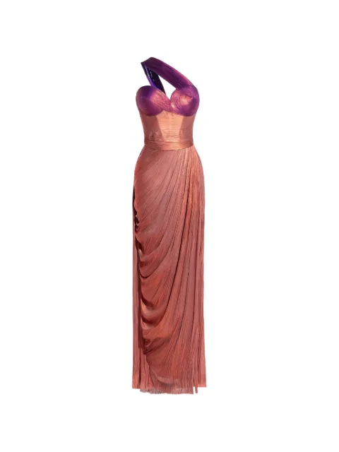 Maria Lucia Hohan Claudine pleated one-shoulder gown