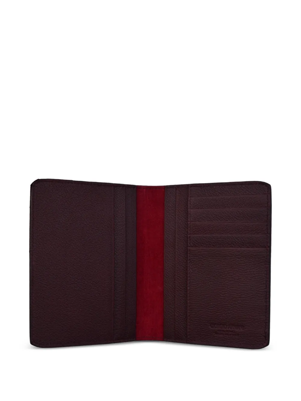 Giorgio Armani Paspoorthoes van bewerkt leer Rood