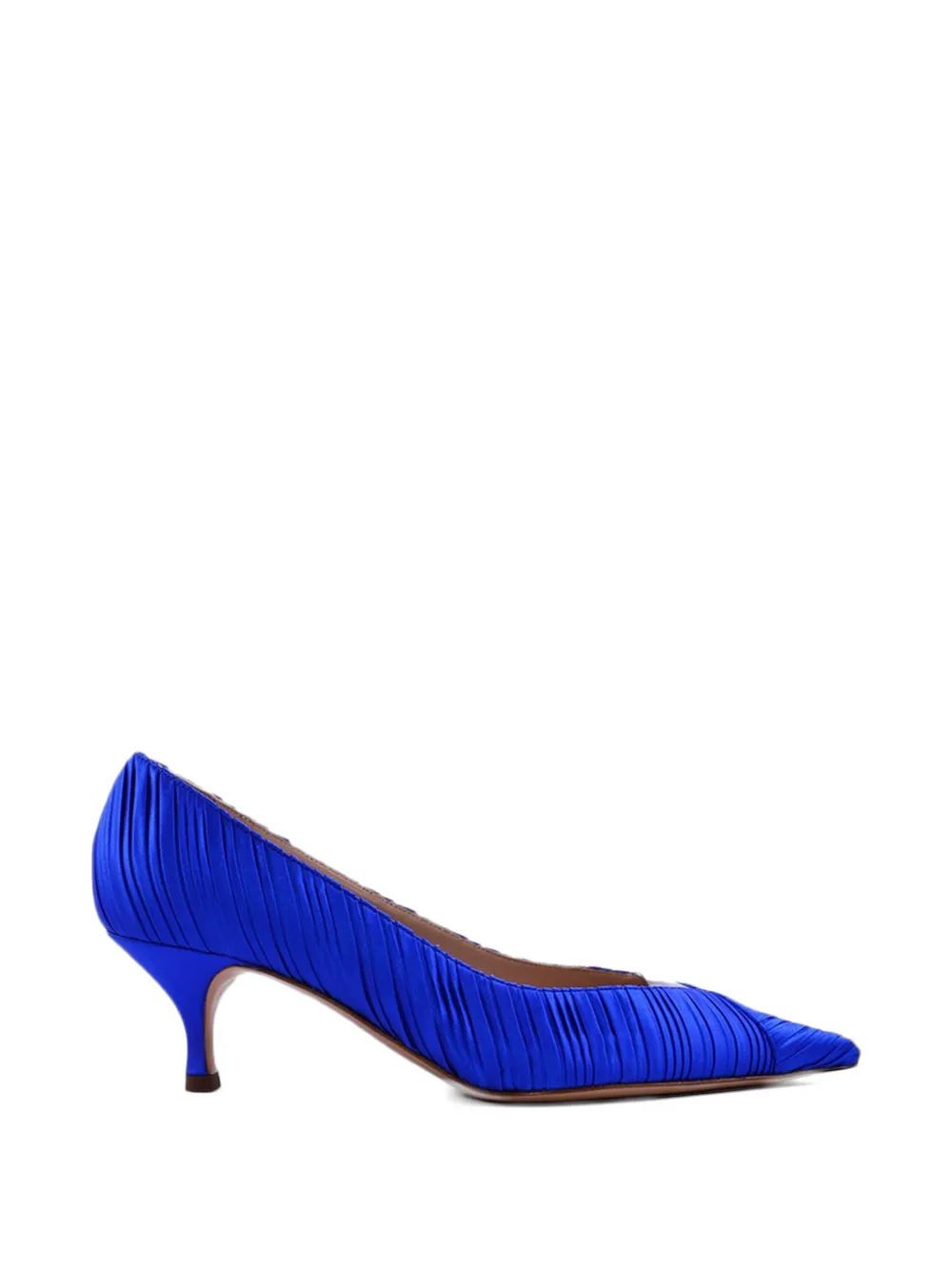 Casadei pleated satin pumps Blauw