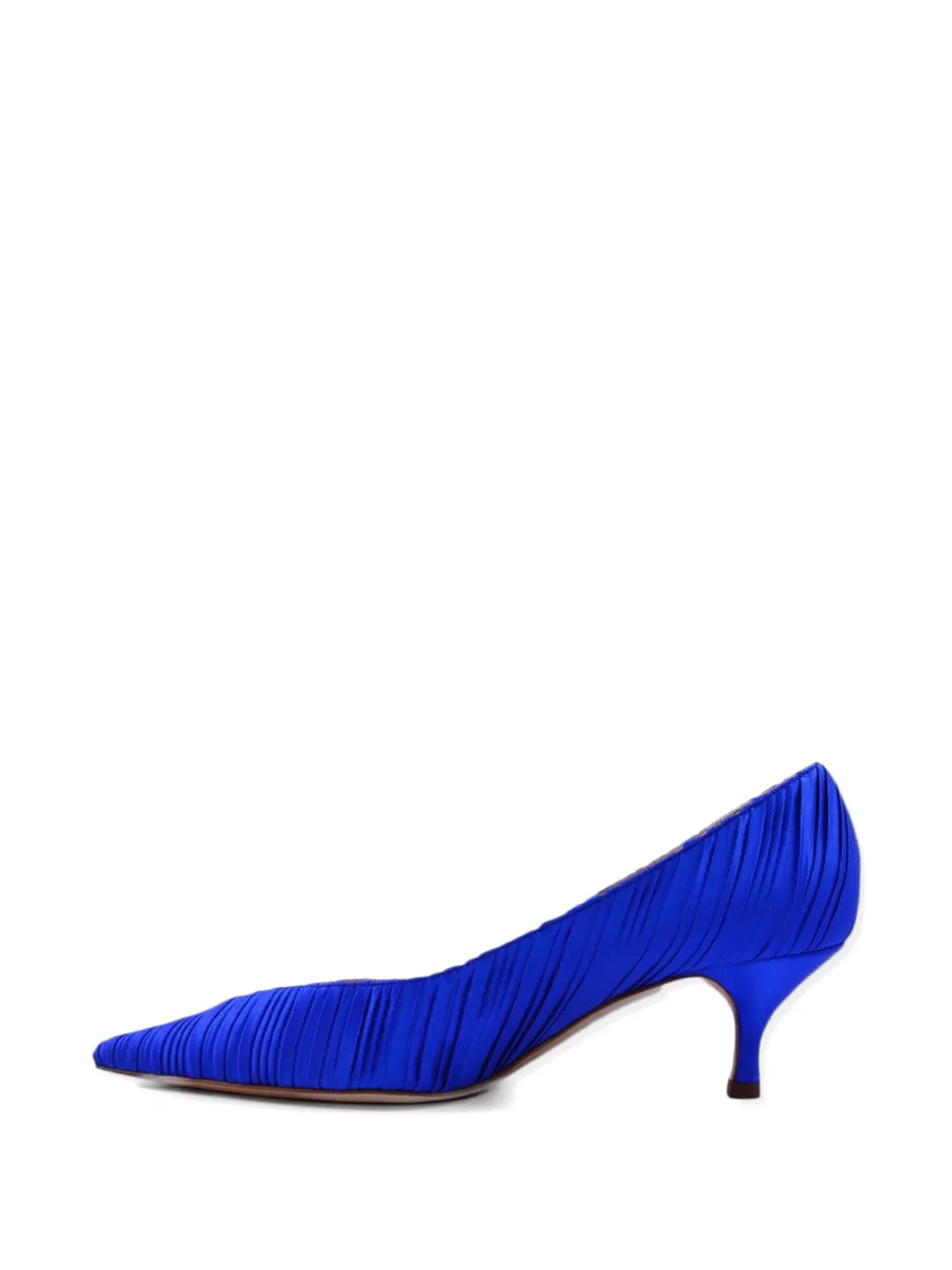 Casadei pleated satin pumps Blauw