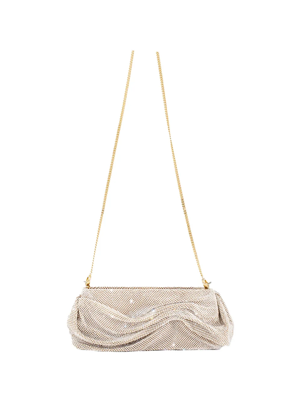 Benedetta Bruzziches Ondina crystal-embellished mesh clutch bag - Toni neutri