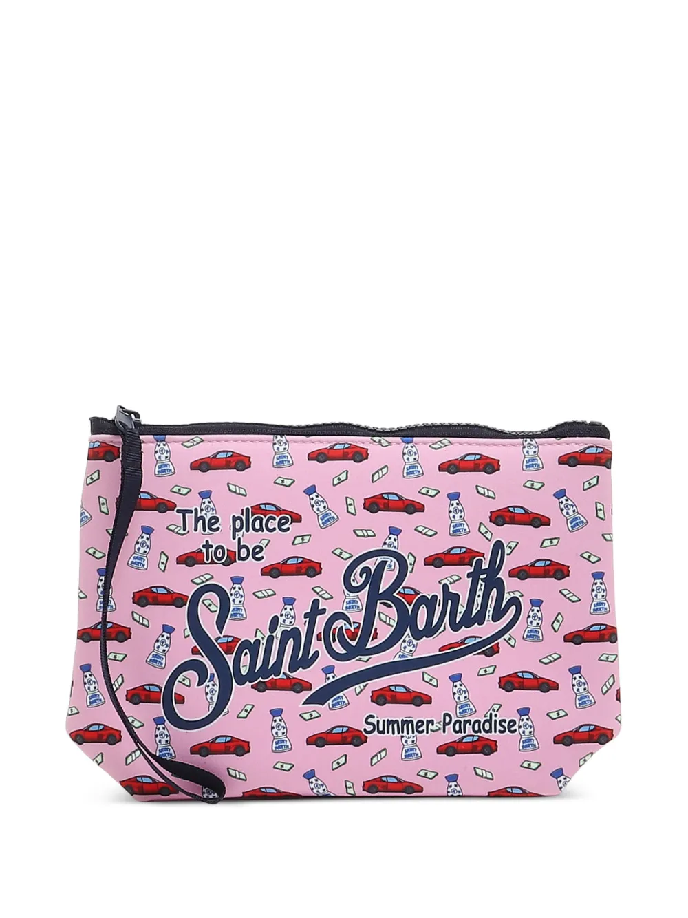 MC2 Saint Barth Aline logo-print clutch bag Roze