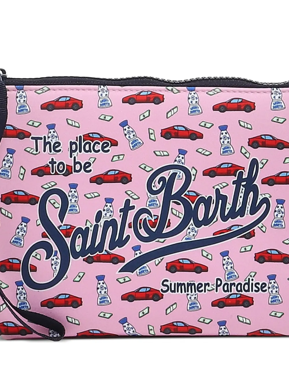 MC2 Saint Barth Aline logo-print clutch bag Roze