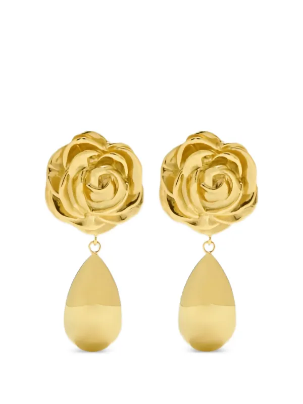 Magda Butrym Rose Teardrop Earrings in Gold