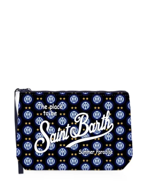 MC2 Saint Barth x Inter Milan Aline printed clutch bag
