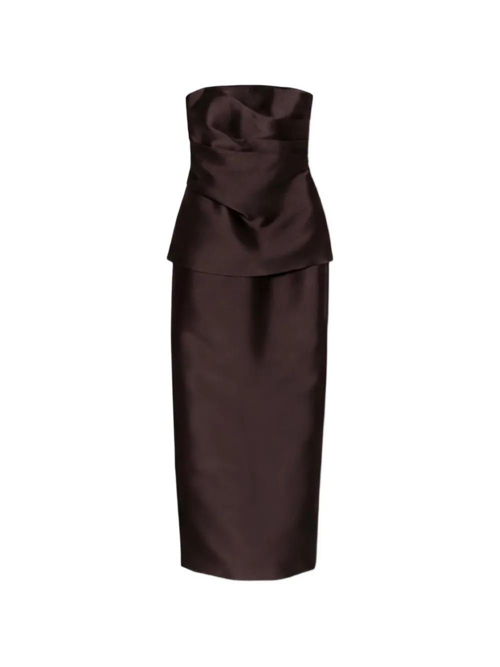 Solace London The Lucille strapless maxi dress - Marrone