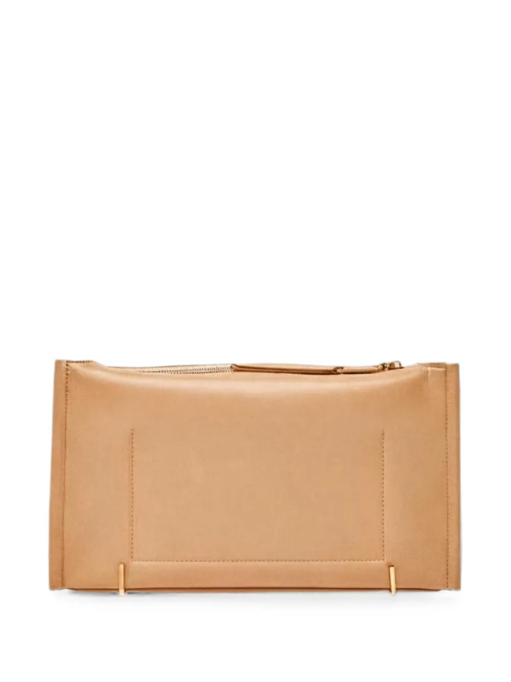 Elisabetta Franchi logo-engraved leather tote bag - Toni neutri