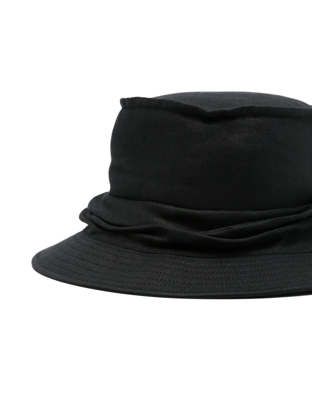Yohji Yamamoto ドレープ バケットハット | ブラック | FARFETCH JP